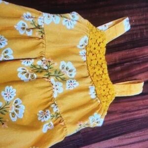Flower and grass patterns floral toddler dress